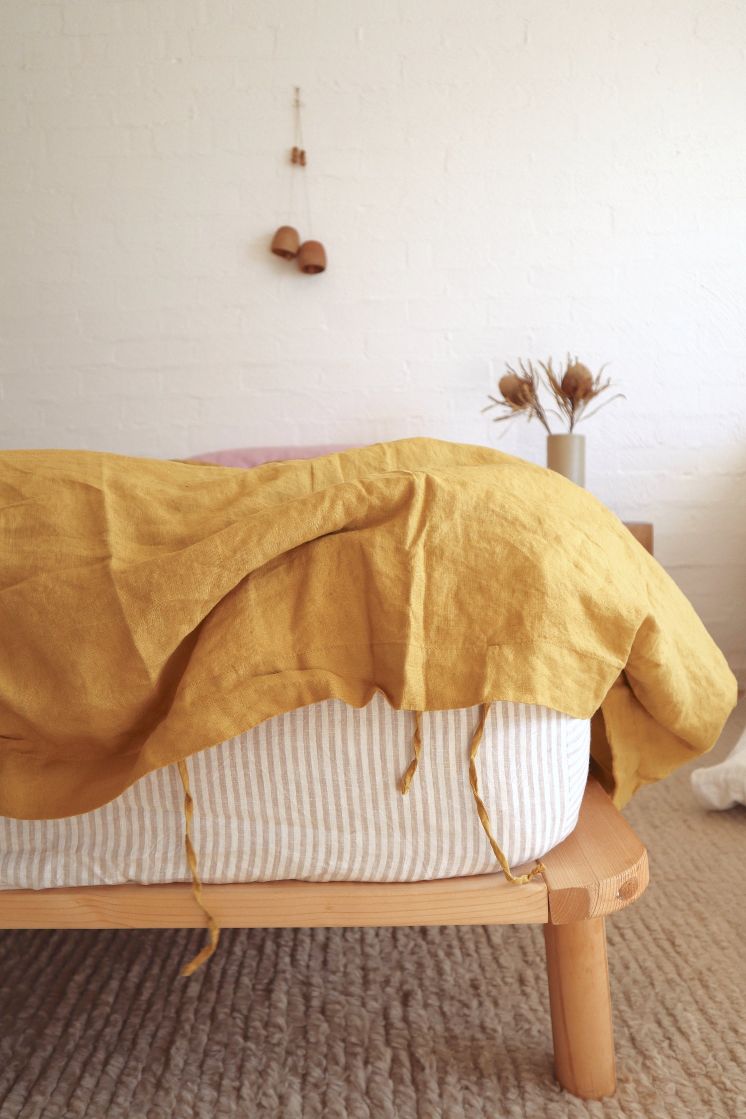 Pure Linen Duvet Cover | OCHRE | S &amp; KS