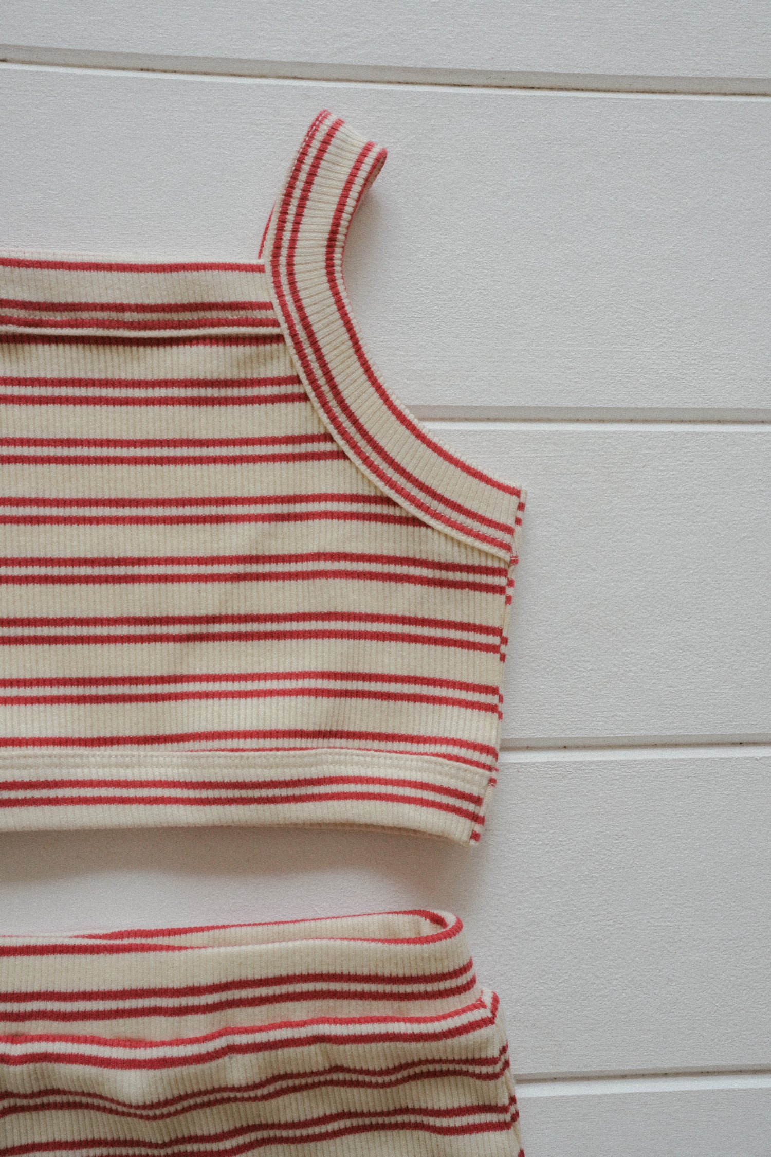 Cleo Rib Set - Red stripe