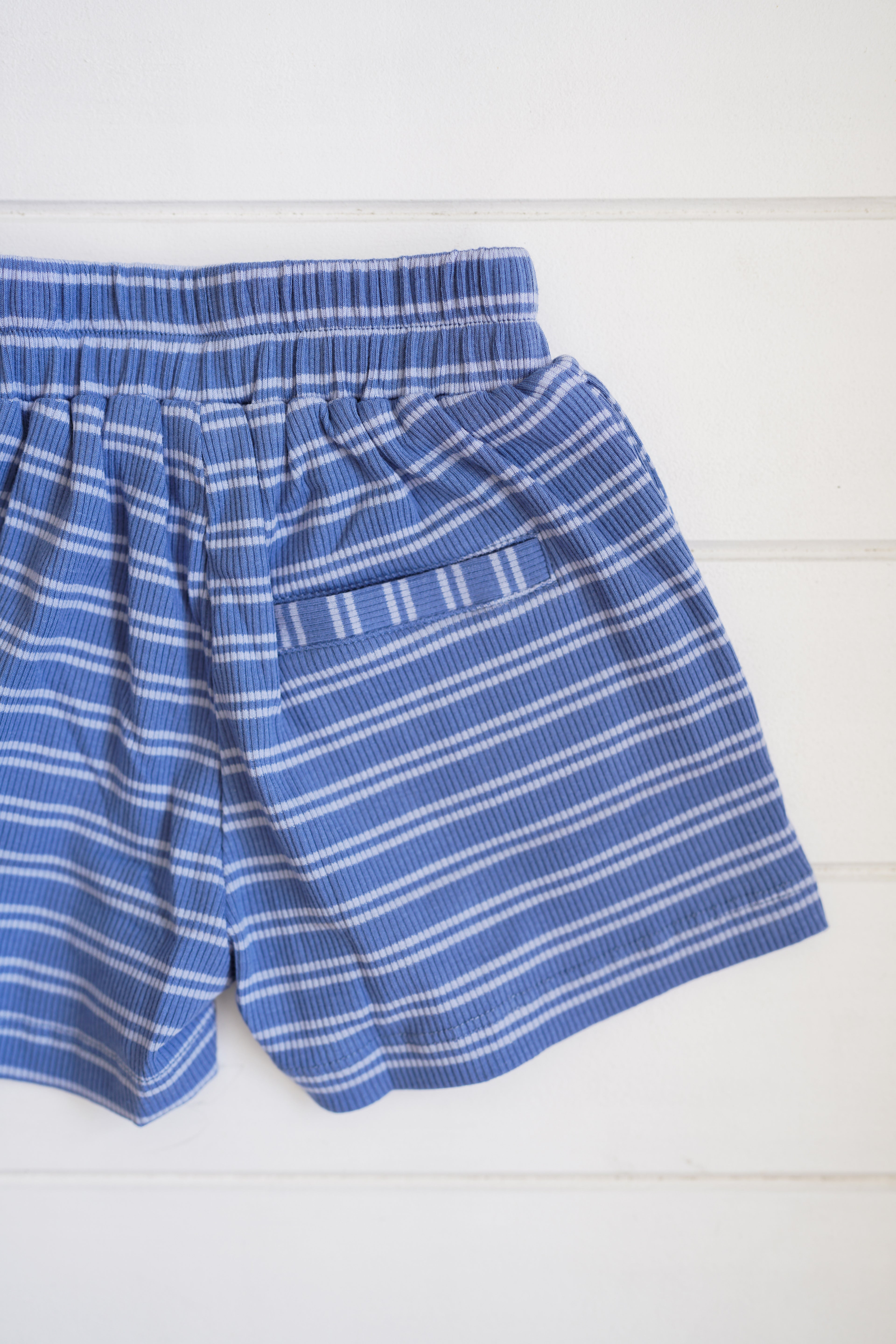 Rib Short - Blue stripe