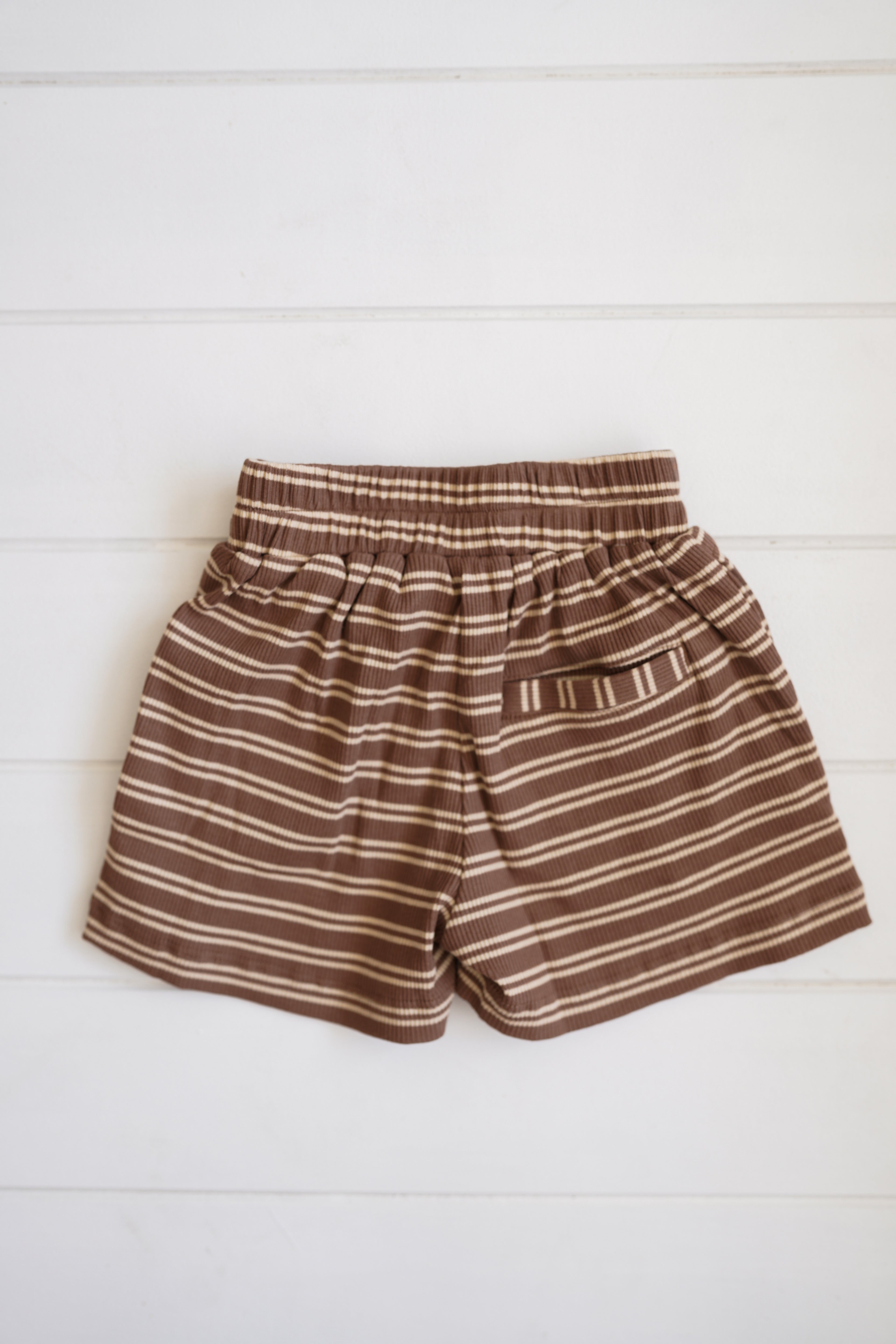 Rib Short - Choc stripe