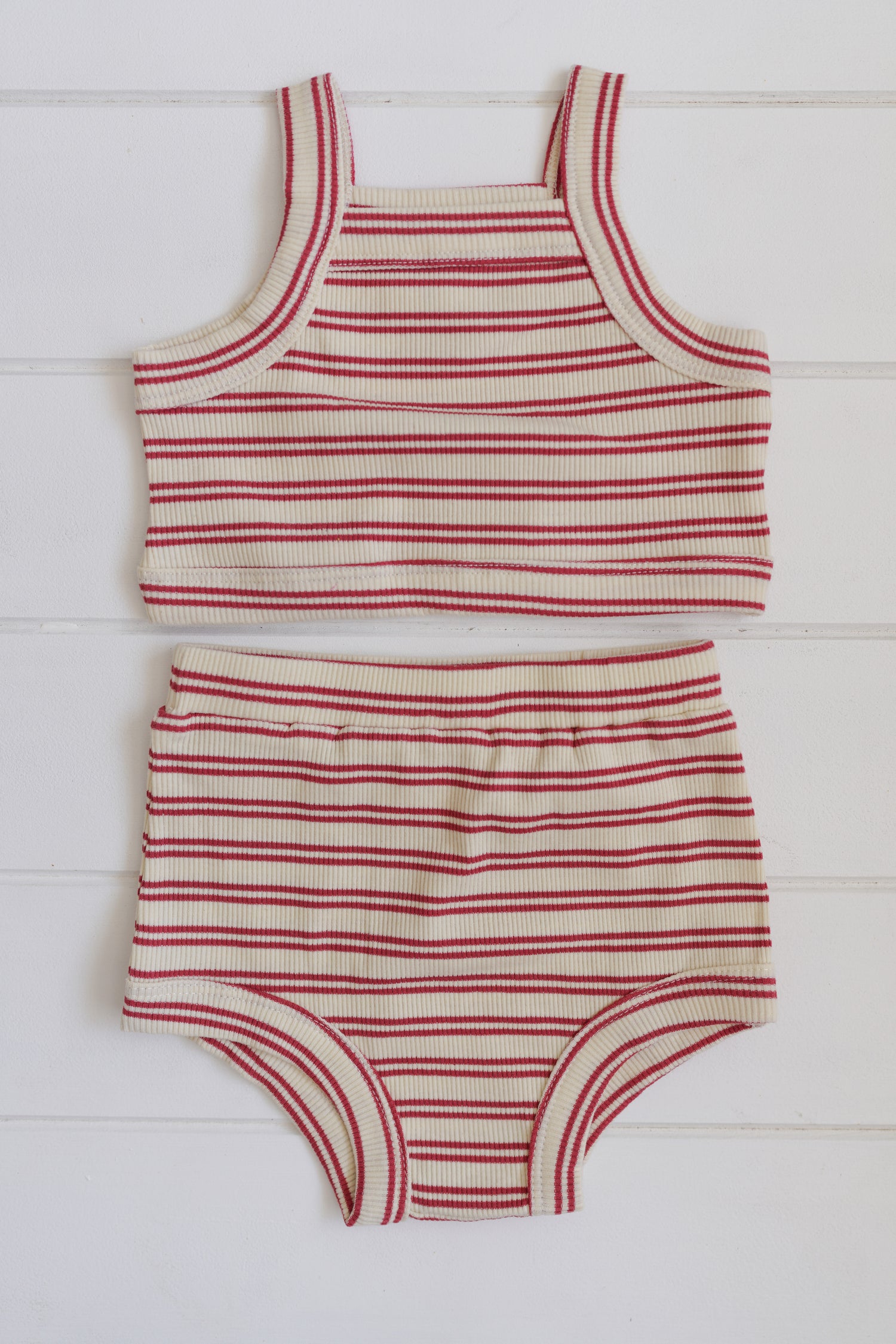 Cleo Rib Set - Red stripe