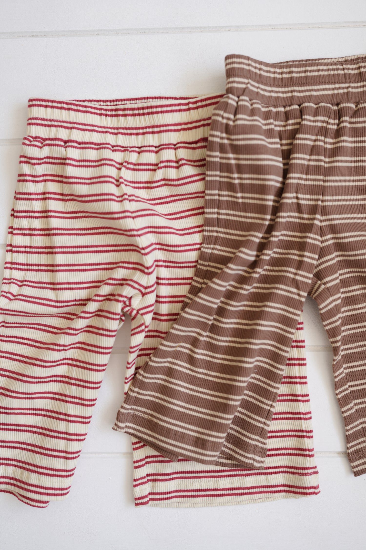 Rib Pant - Choc stripe