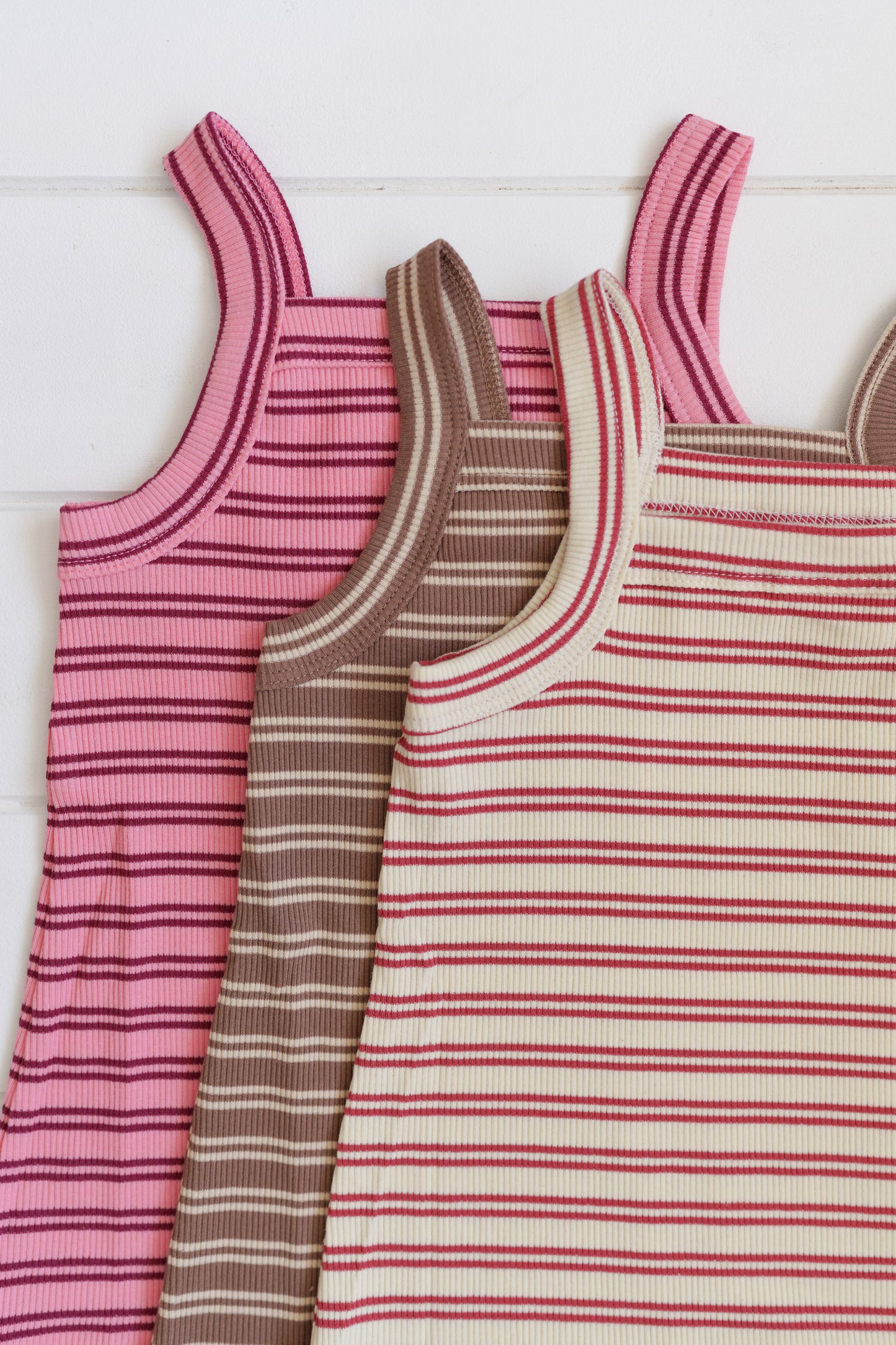 
                  
                    Bobbi Rib Dress - Pink and Red stripe
                  
                