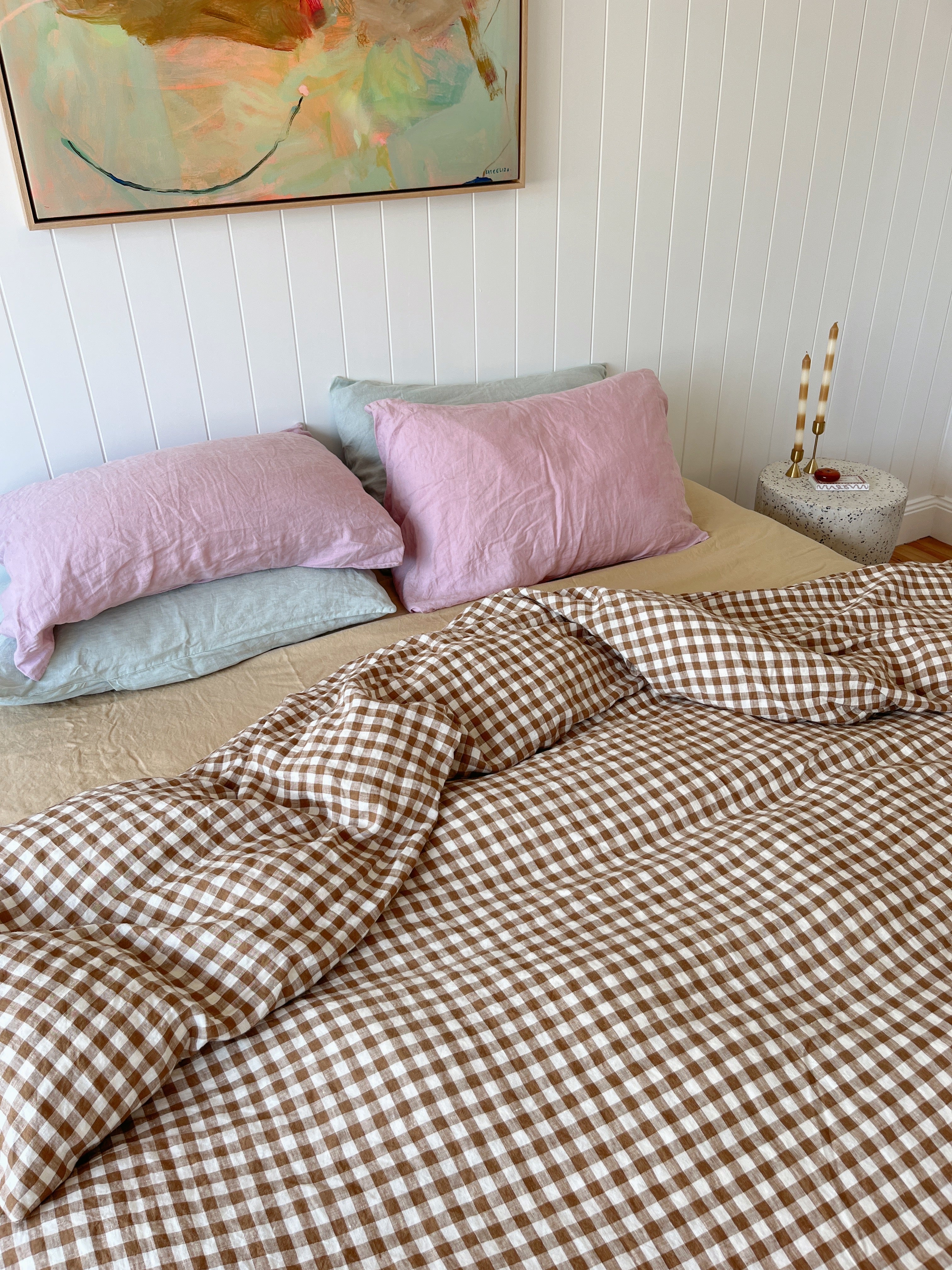 Pure Linen Duvet Cover | COCO GINGHAM