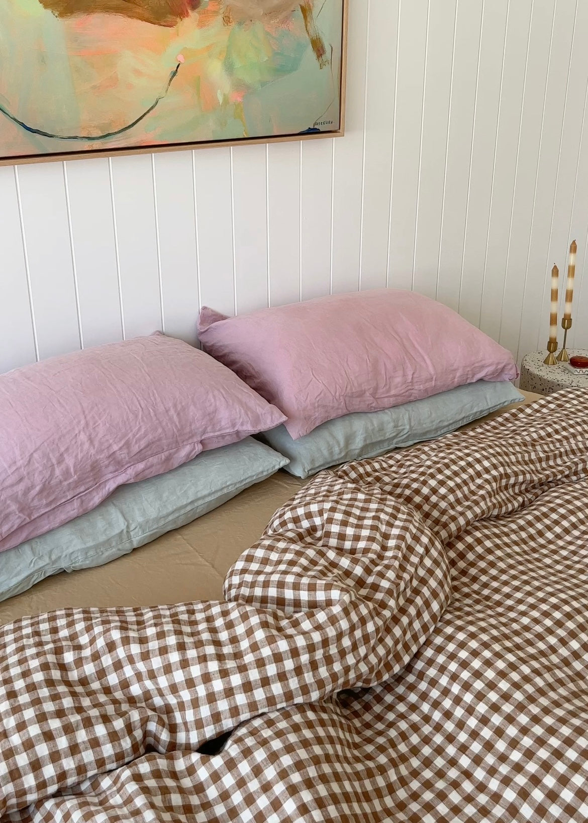 Pure Linen Duvet Cover | COCO GINGHAM