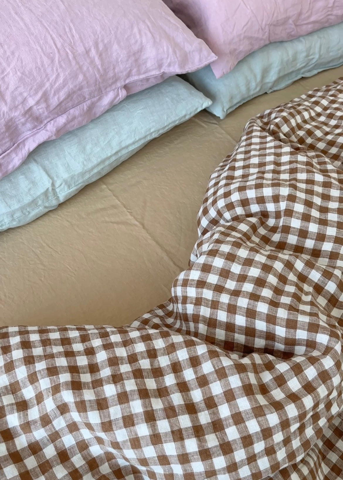 Pure Linen Duvet Cover | COCO GINGHAM