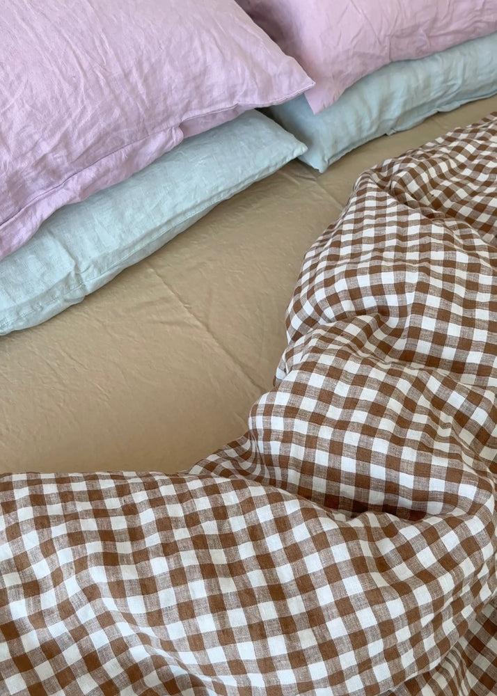 
                  
                    Pure Linen Duvet Cover | COCO GINGHAM
                  
                