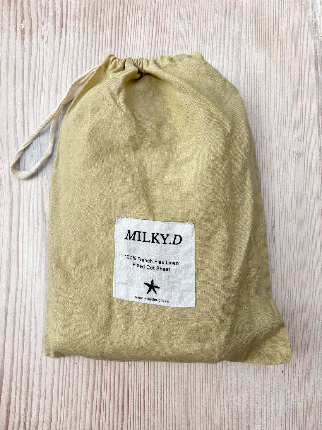 Honeydew Linen Cot Sheet