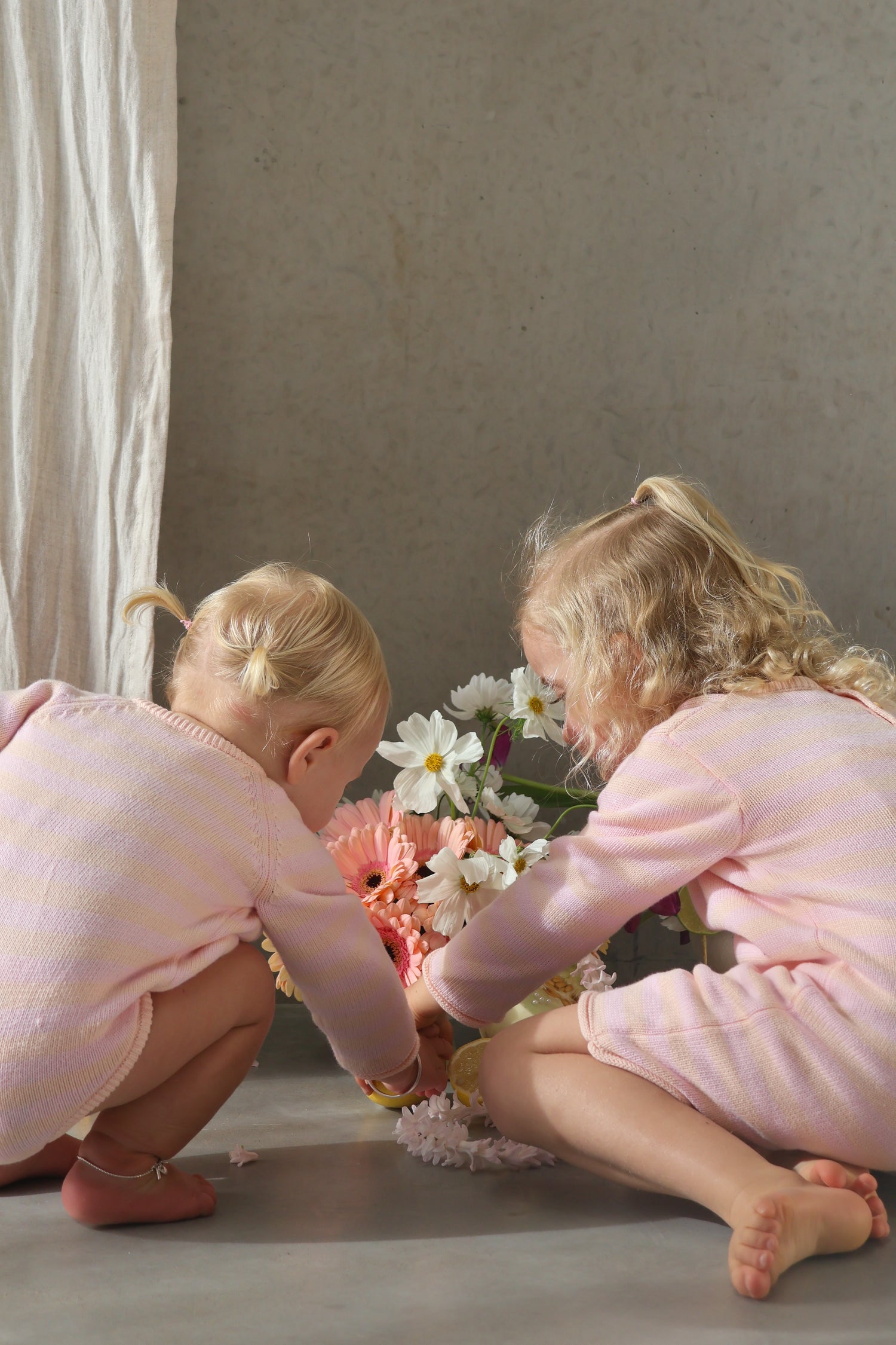 Staple Romper - pink and peach