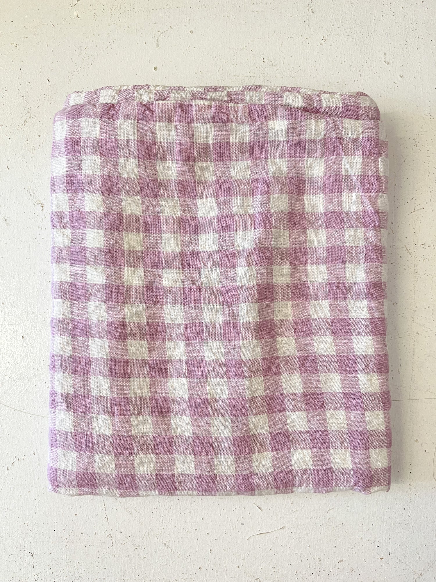 Lilac Gingham Linen Wrap