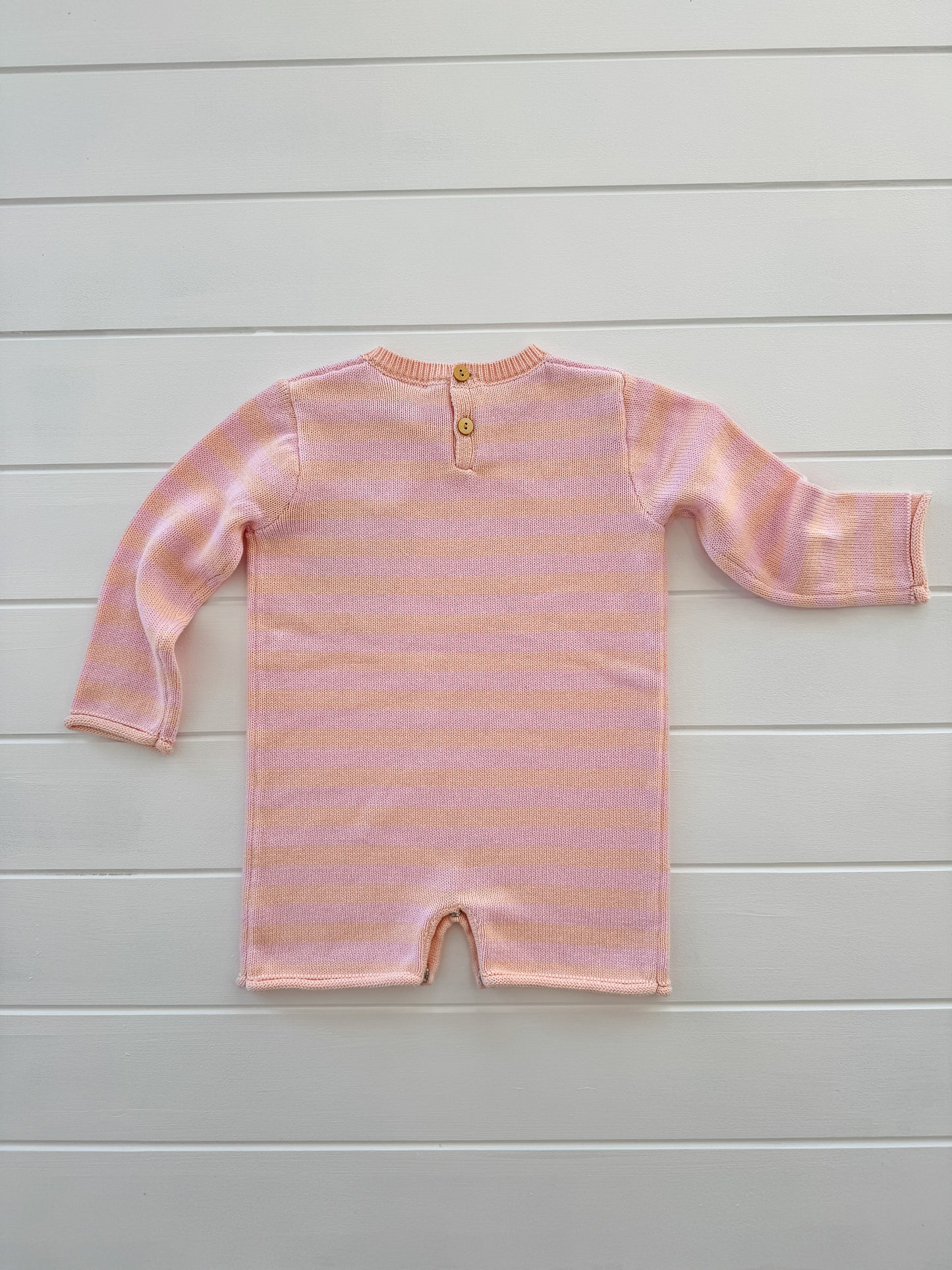 
                  
                    Staple Romper - pink and peach
                  
                