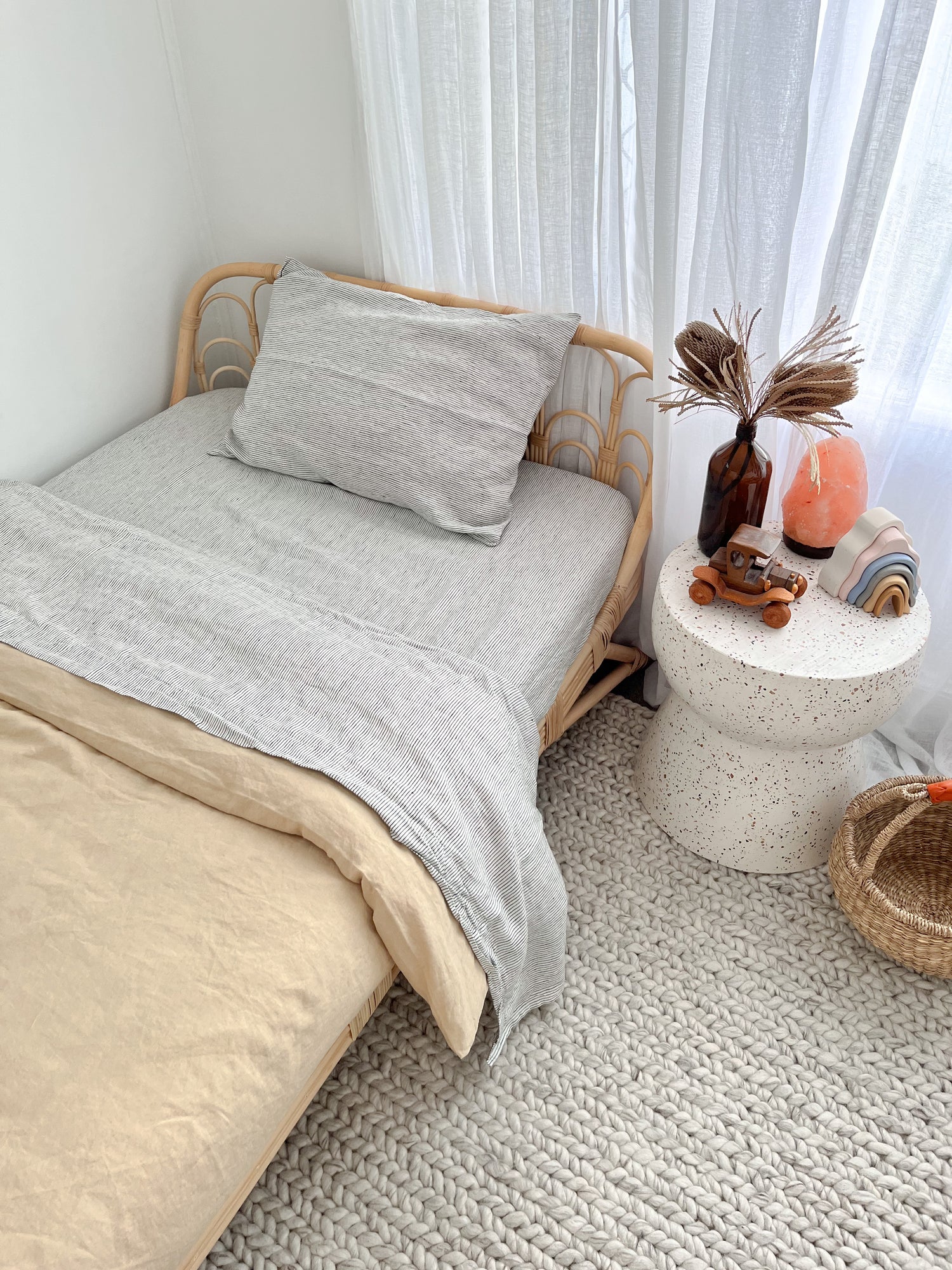 Pure Linen Duvet Cover | SAND | S &amp; KS