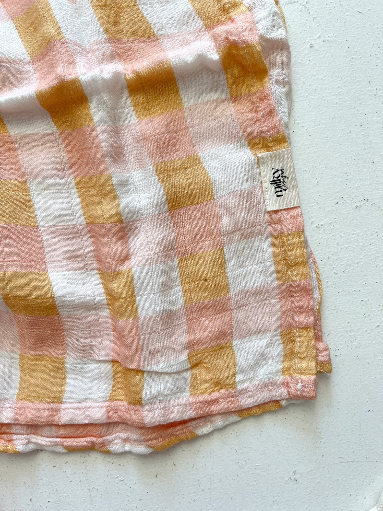 Peach Gingham Wrap