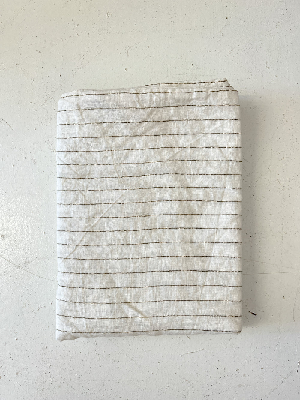 Olive Pinstripe Linen Pillow Slip