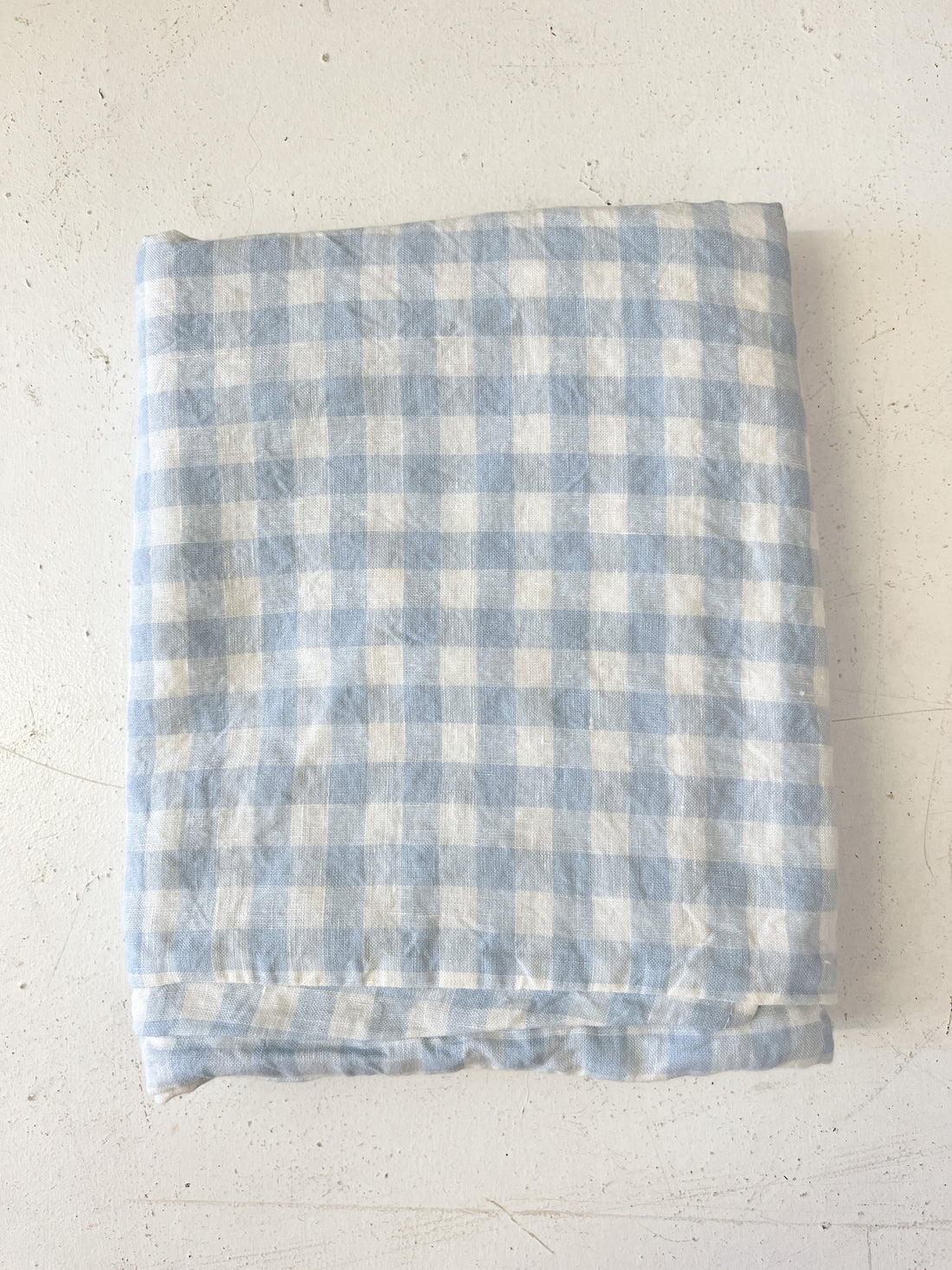 Sky Gingham Linen Pillow Slip