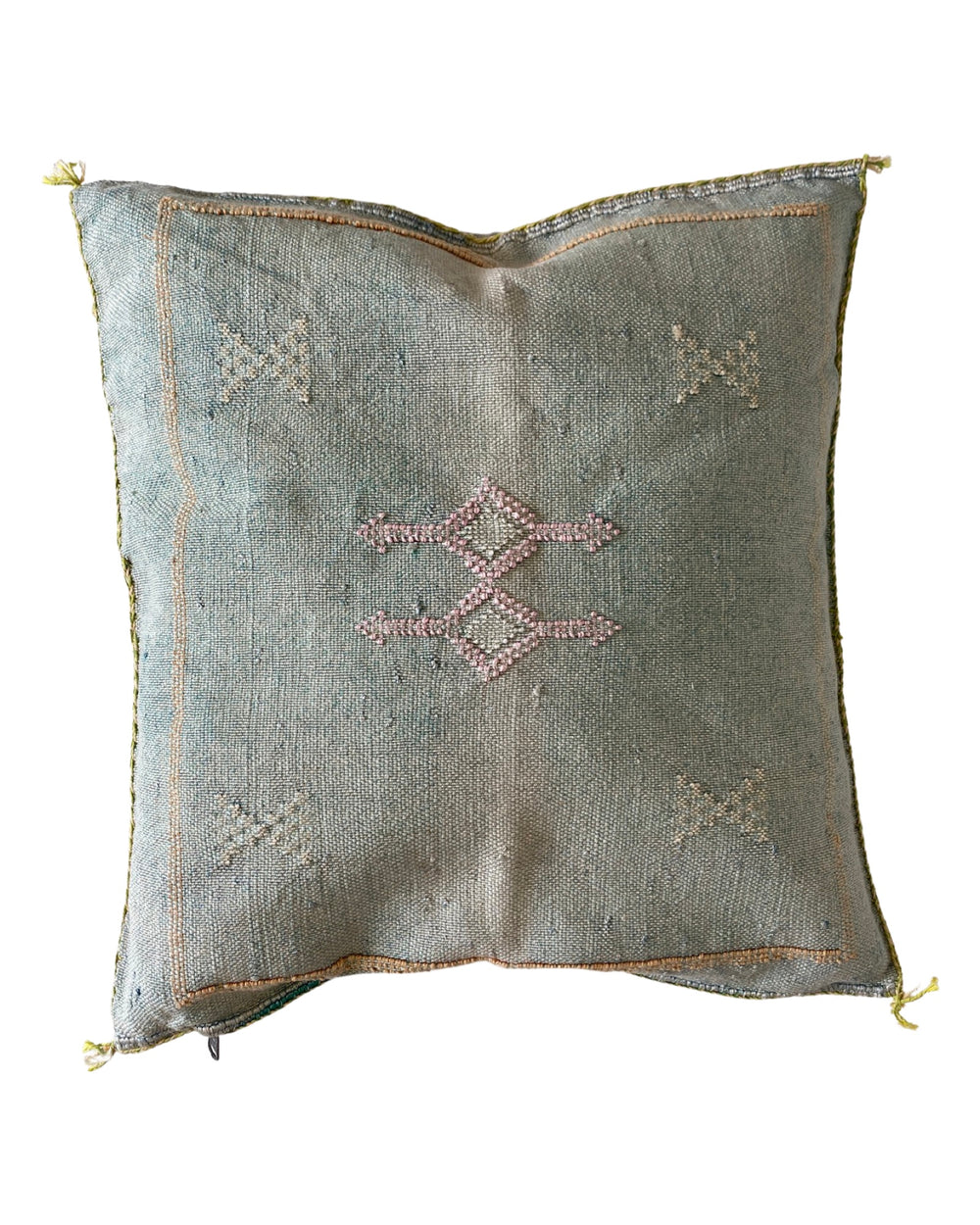 Cactus silk cushion - Sage #1