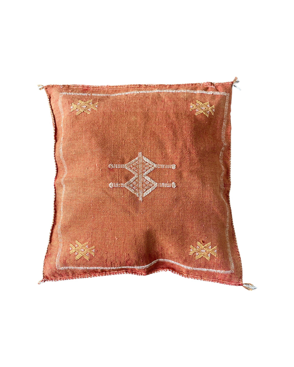 Cactus silk cushion - Burnt orange #3