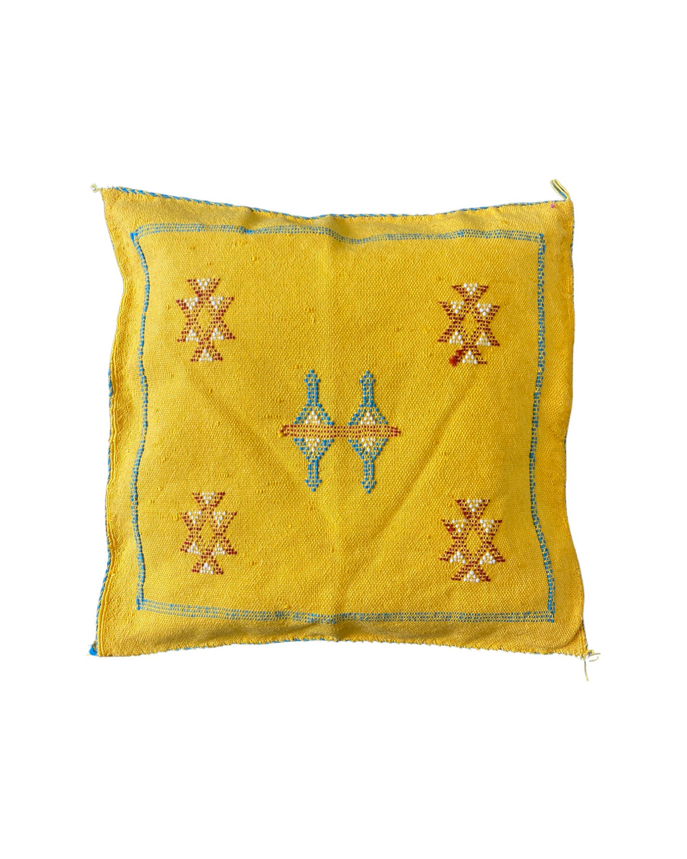 Cactus silk cushion - Yellow #1