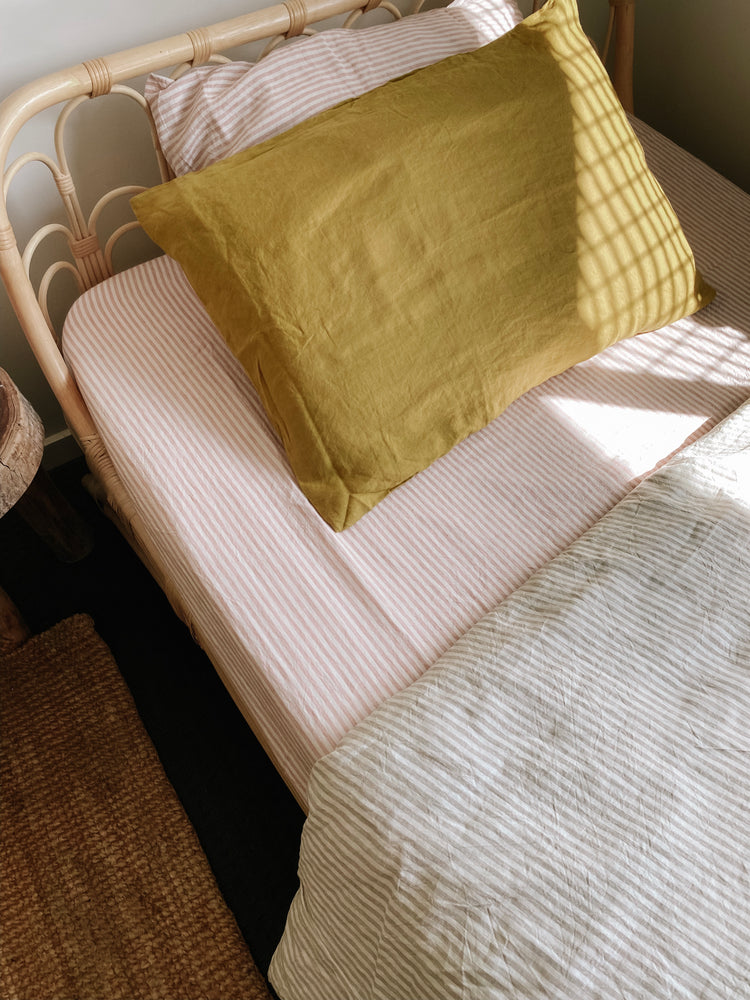 
                  
                    Pure Linen Duvet Cover | BEIGE STRIPE | S & KS
                  
                