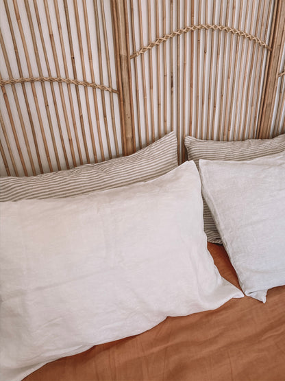 White Linen Pillow Slip