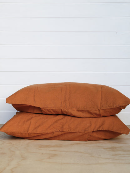 Clay Linen Pillow Slip